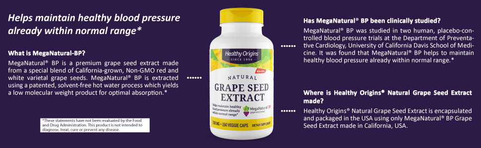Healthy Origins Grape Seed Extract 300 mg 150 Veggie Caps