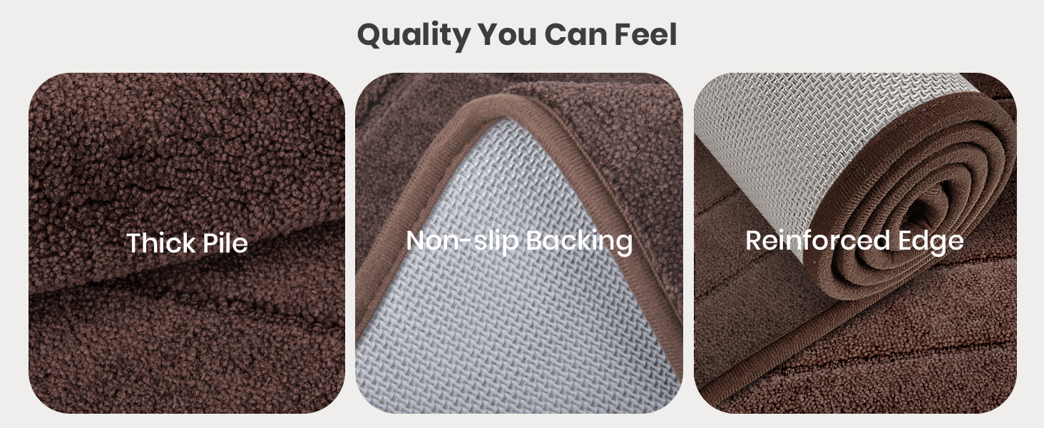 Soft Surface Non-slip Backing Reinforced Edge