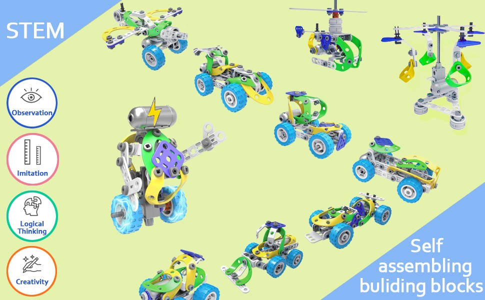 TOYRIA STEM Building Toys Set for Age 5 6 7 8 9 + Year Old Boys Girls