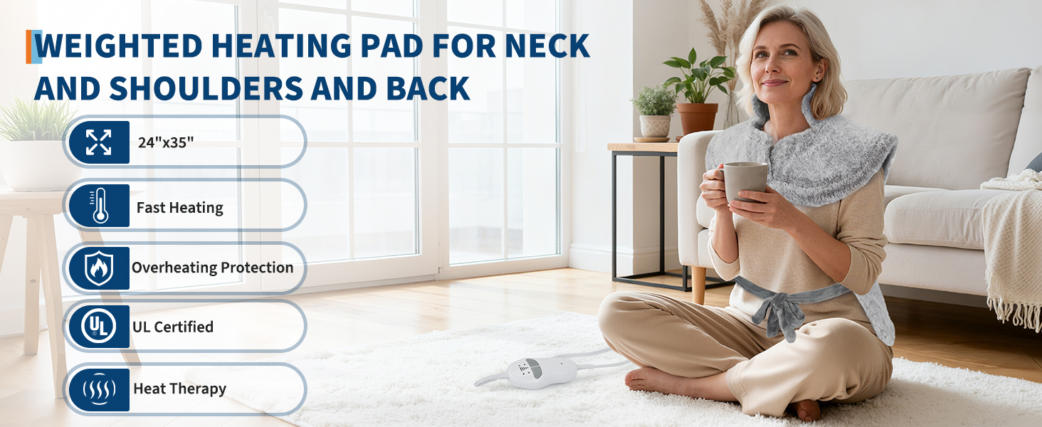 heating pad for neck and shoulders and back