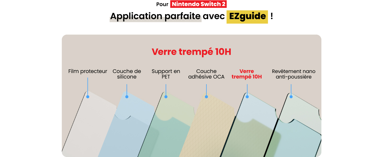Achieve flawless application with EZguide! 10H tempered glass with ultimate layers