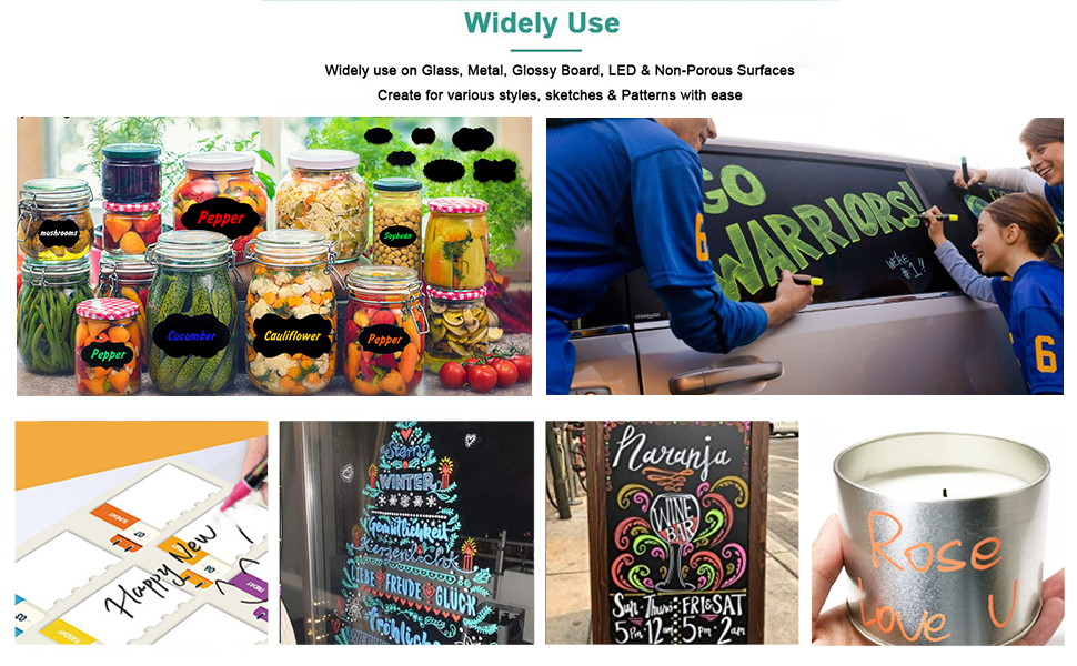 Chalk Marker for Blackboards, Dustless & NonToxic Ink Wet Erase