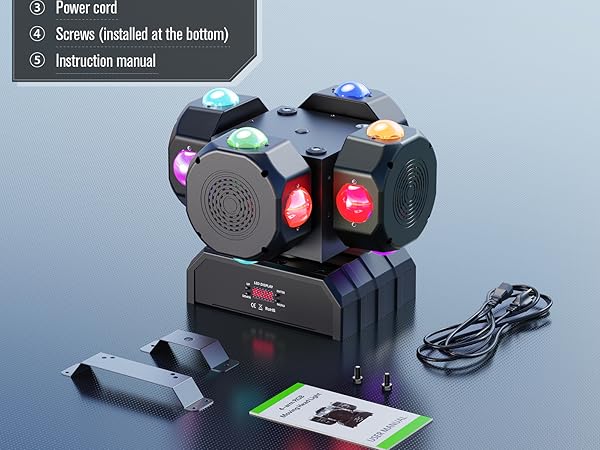 Amazon.com: 200W LED Moving Head DJ Lights, 4 Head Rotating