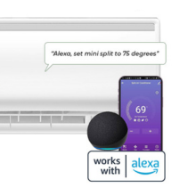 Control temperature remotely via smartphone or Alexa