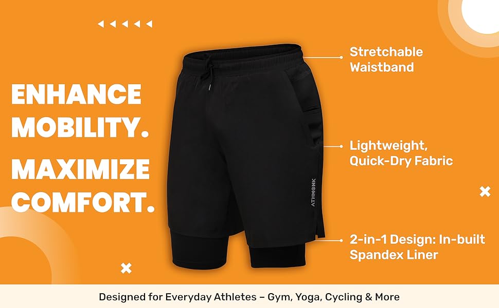 Hidden Mobile Pocket & Zipper Back Pocket - With Double Inner Compression Liner