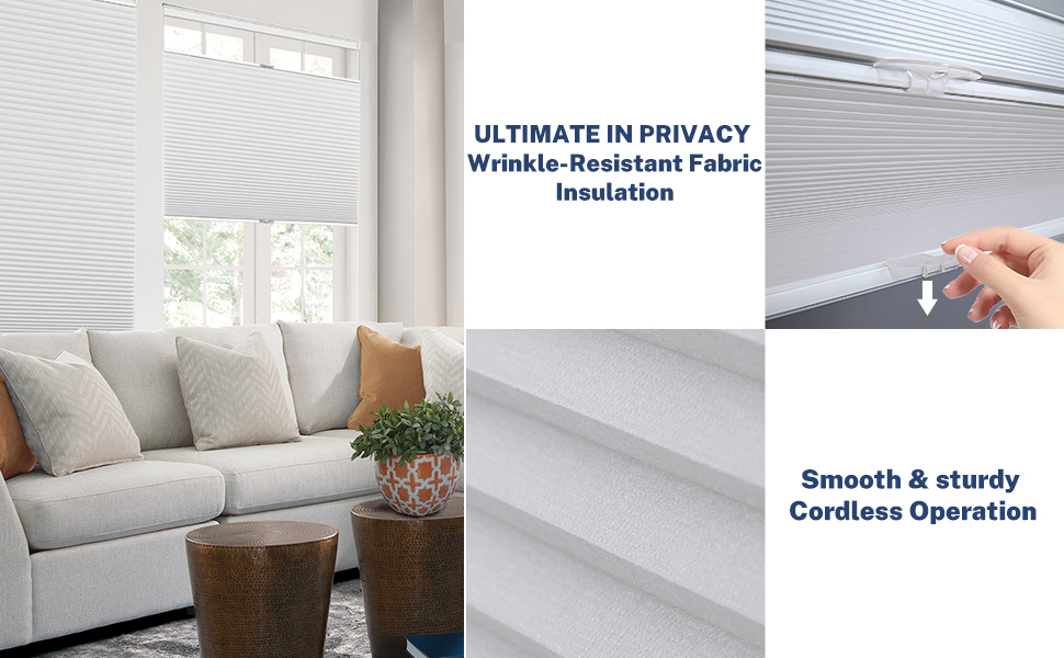 Keego Cellular Shades Cordless Top Down Bottom Up