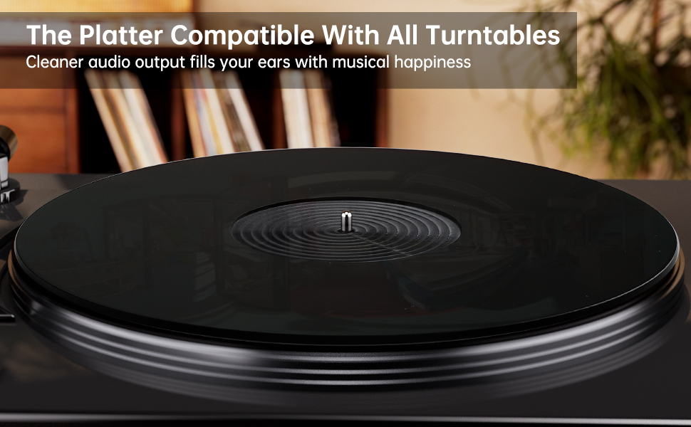 Facmogu 3mm Acrylic Turntable Mat, 12“ Anti Vibration Vinyl