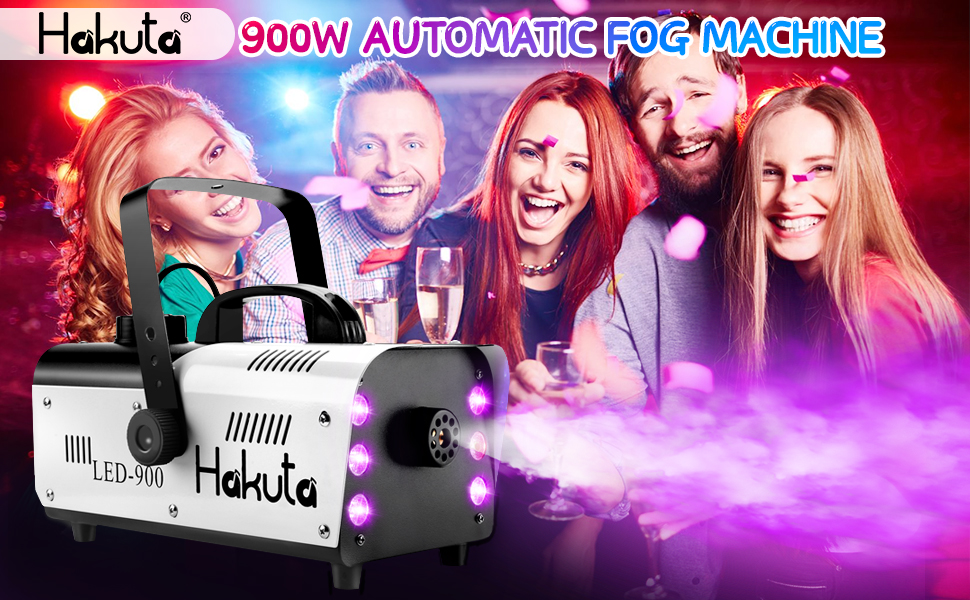 HAKUTA Fog Machine, 900W Automatic Spray Smoke Machine with