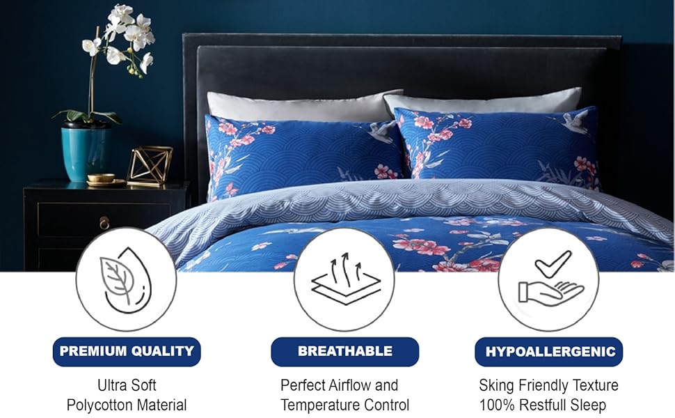 lions-navy-blue-floral-bedding-set-reversible-duvet-cover-with