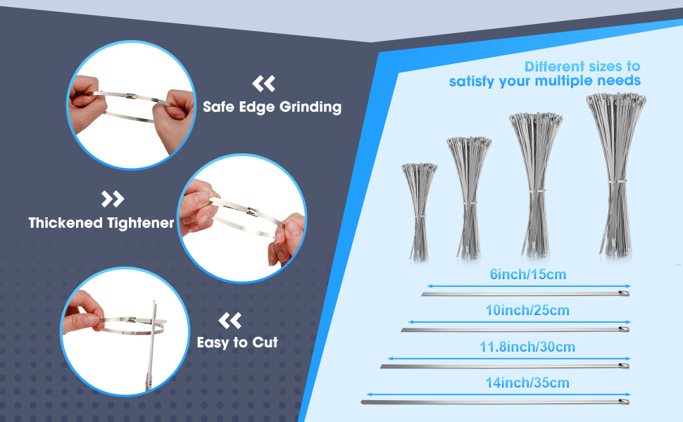 tie様 Black UV Stabilized Nylon Cable Ties - 10