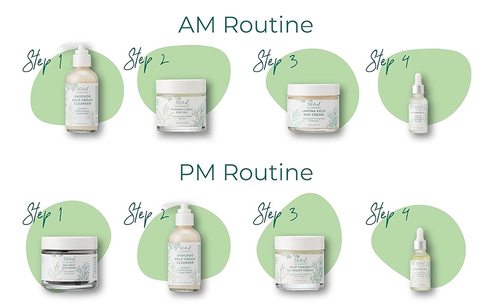AM and PM clean skin care routine 