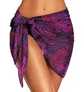 Swimsuit Coverups for Women Sarong Beach Bikini Wrap Sheer Short Skirt Chiffon Scarf for Swimwear