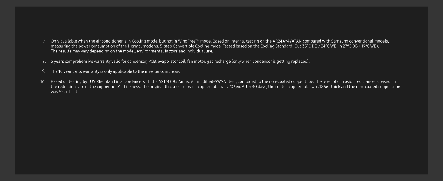 Samsung Disclaimer