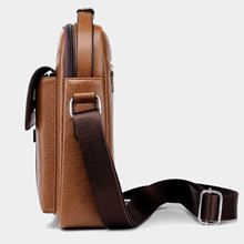 Men's leather shoulder bag