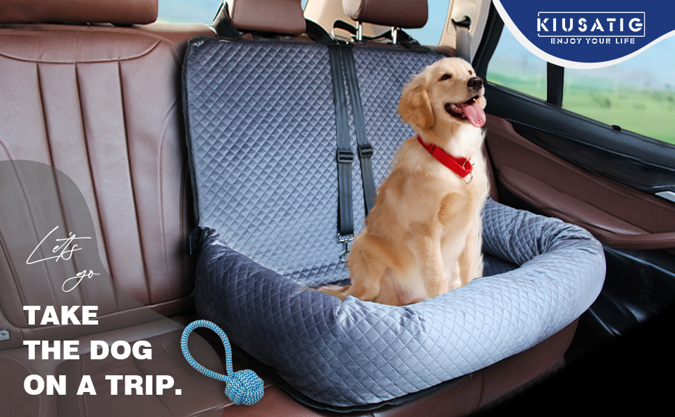 Kiusatig Large Dog Car Seat 55Ibs Washable Big Dog Bed for