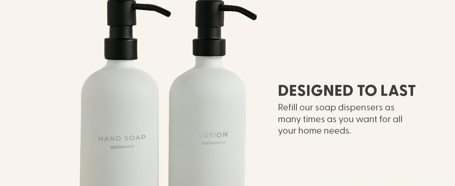 Glass Soap Dispenser with Pump
