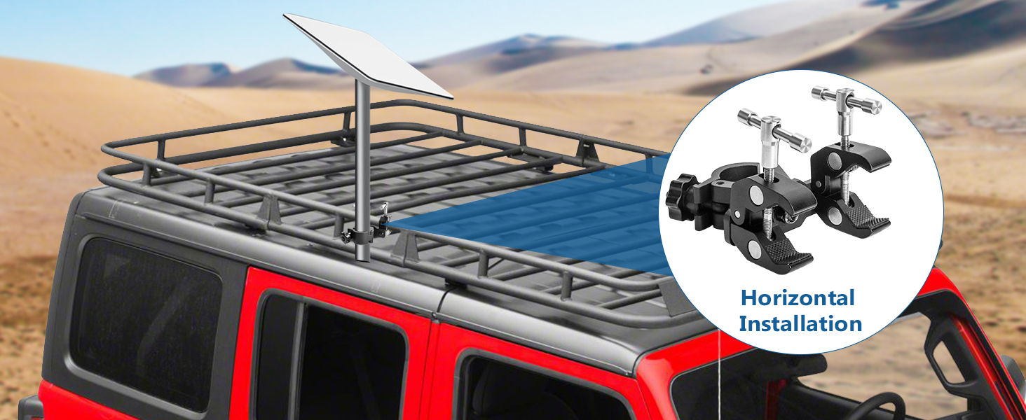 horizontal installation for starlink rv mount