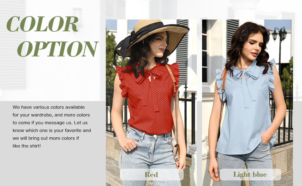 Casual Summer Top, bow tie blouse for women