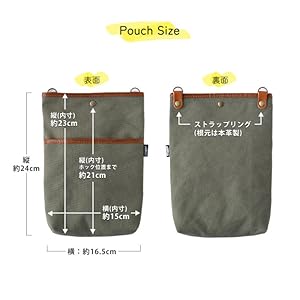 Amazon.co.jp: HIGHCAMP ショルダーポーチ 倉敷帆布 斜めがけ