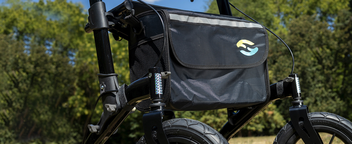 Helavo Foldable All Terrain Walker with Seat Outdoor Walker for