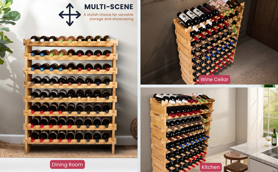 bamboo wine rack