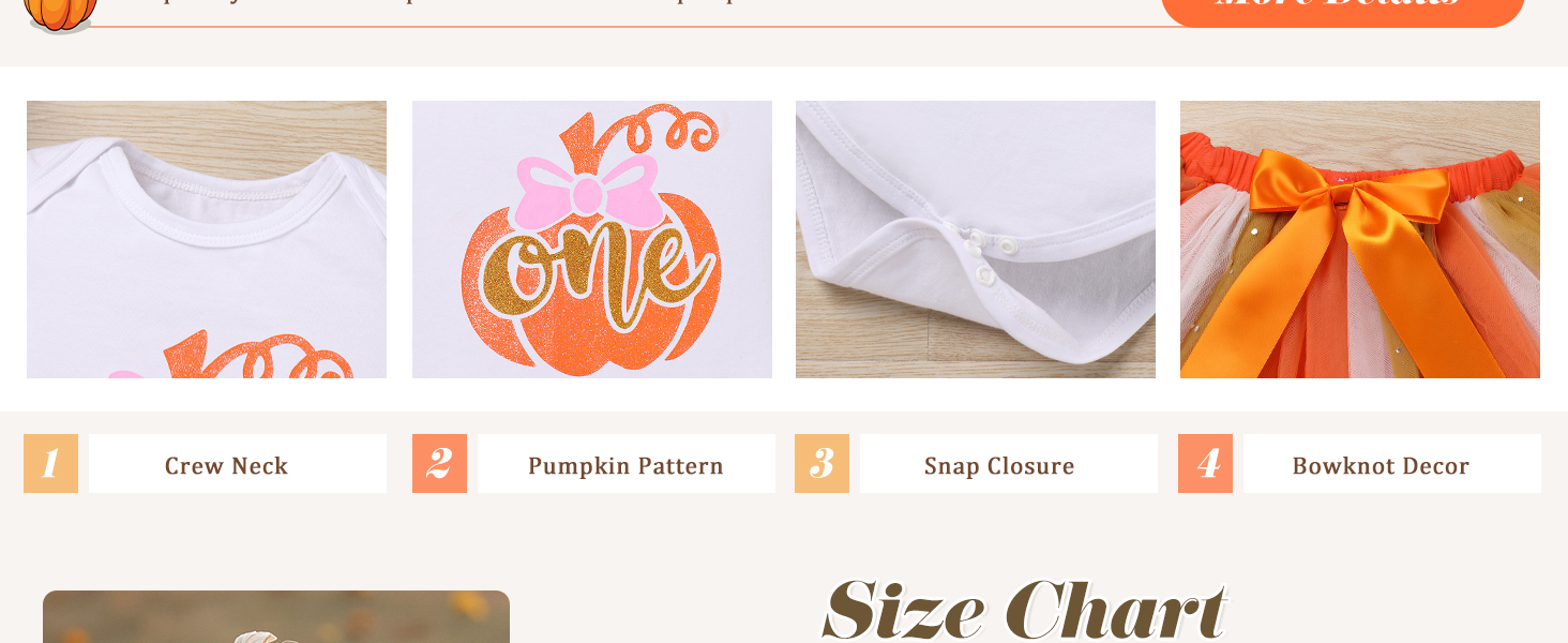 Fall Pumpkin First Birthday Outfit Girls