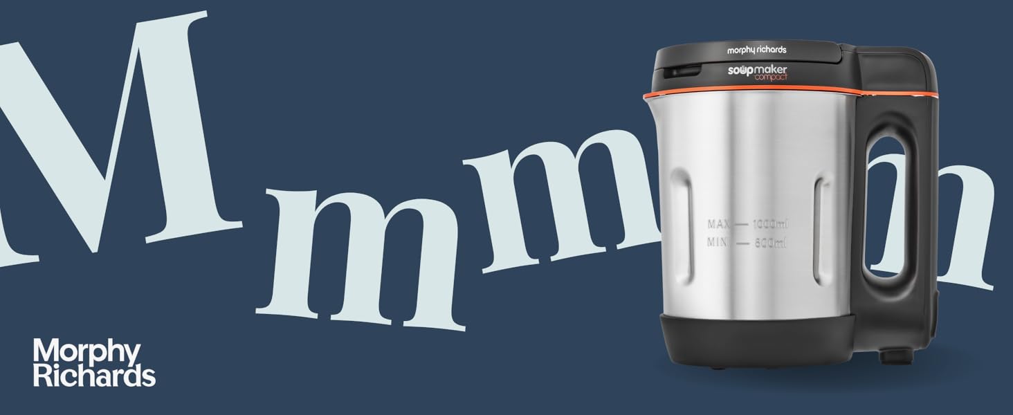 Morphy Richards Compact Soup Maker, Blend & Cook Smooth & Chunky Soup