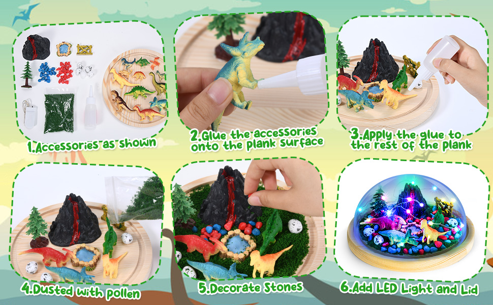 Tacobear Craft Kits for Kids 6 Years, Make Your Own Dinosaur Night