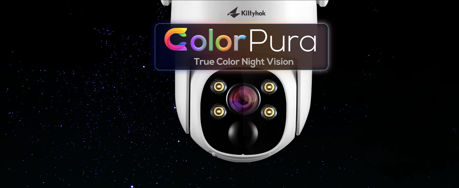 kittyhok color night vision security camera