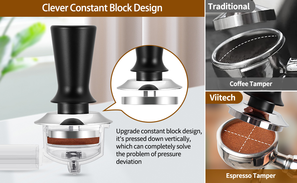 53mm Espresso Tamper, Viitech Calibrated Coffee Tamper for