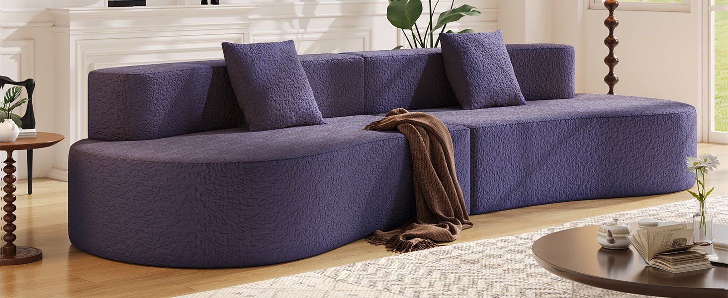 Modern Sectional Curved Couch