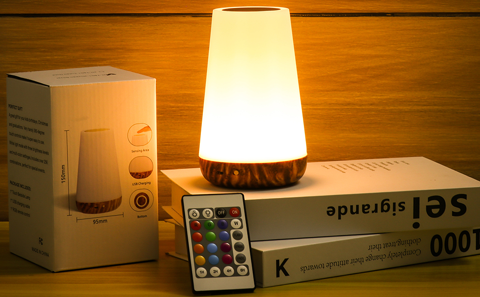 XICHQMY Touch Lamp, Portable Table Sensor Control Bedside Lamps with