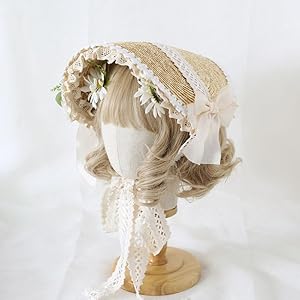 タグ付き未使用 メイドキャップ ボンネット ロリータ ヘッドドレス 楽天市場】ロリータ ヘッドドレス ボンネット 帽子 花