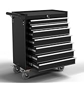 OAKANDO 7-Drawer Metal Rolling Tool Chest with Wheels,Tool Storage Cabinet with Locking System，To...