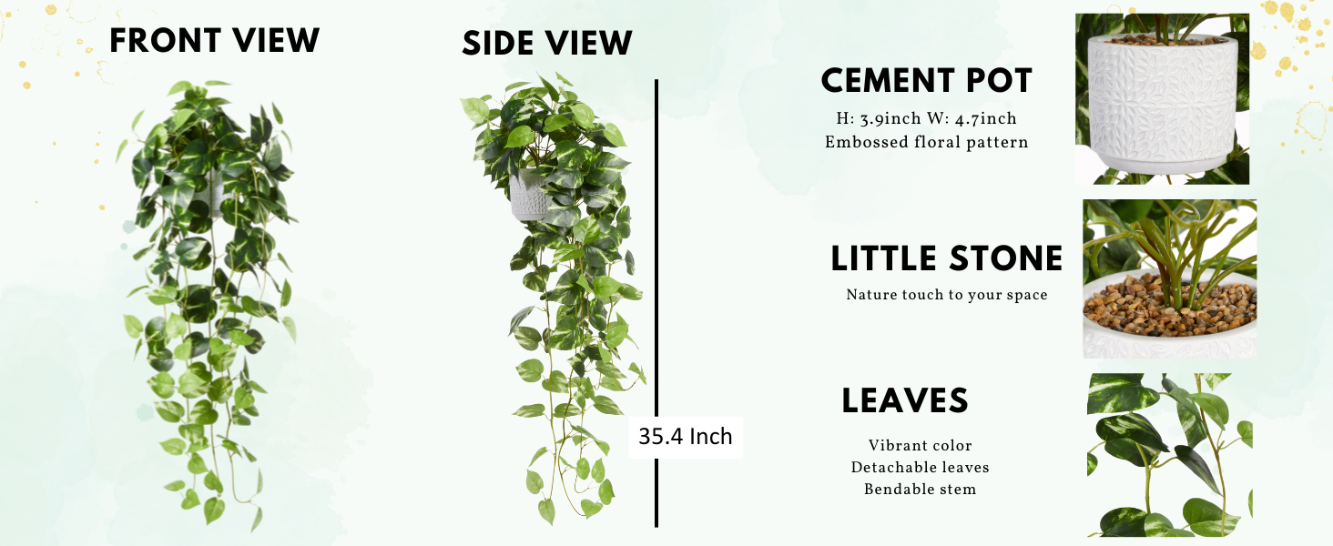 indoor realistic hanging plants fake indoor plant 