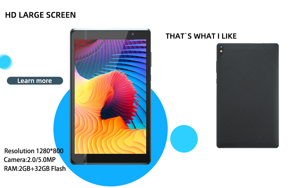 Android Tablet 8 inch, Android 11.0 Tableta 32GB Storage 512GB SD