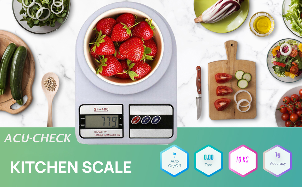 ACUCHECK Digital Kitchen Weighing Scale 0.1Gm To 10 Kg Portable