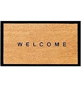 THEODORE MAGNUS Door Mat – Coir Doormat for Outdoor Entrance, Durable Welcome Mat with Non-Slip B...