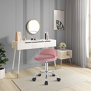 WOLTU Sedia Da Ufficio Ergonomica Scrivania Sedia Da Lavoro Girevole In Velluto Nero 16 BS127