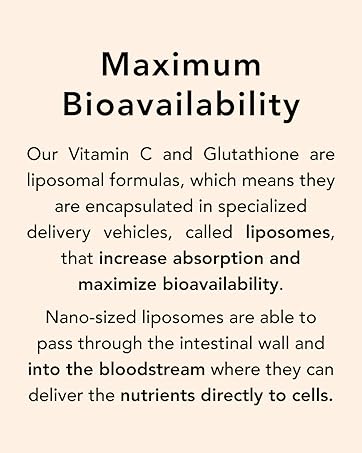 Enhanced bioavailability Maximum absorption Liposomal technology Nutrient delivery system supplement