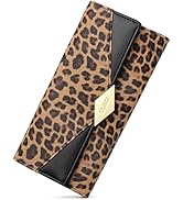 CLUCI Leather Wallet for Women Slim Designer Trifold Ladies Credit Card Holder