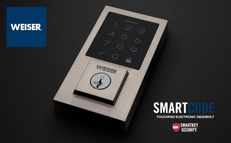 Weiser SmartCode Satin Nickel Keyless Entry Door Lock/Deadbolt Lock, 10