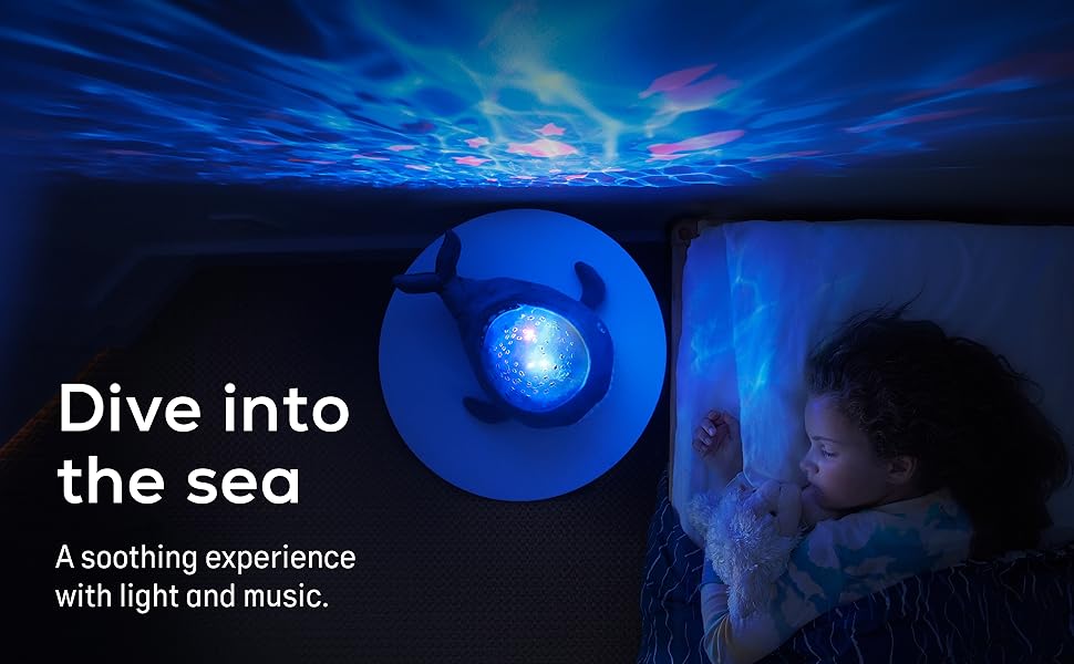 Angelcare Magical Dreams Bobby the whale projector, washable sleep