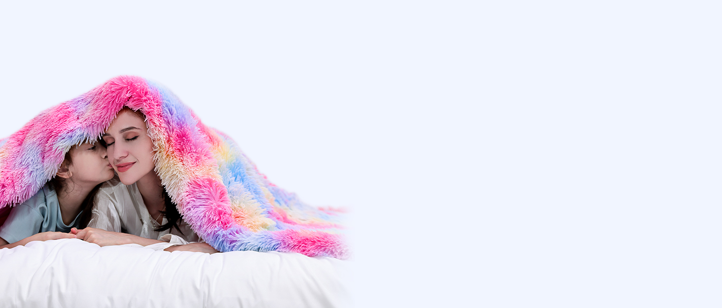 rainbow blanket  sherpa fleece blanket faux fur throw fluffy blanket