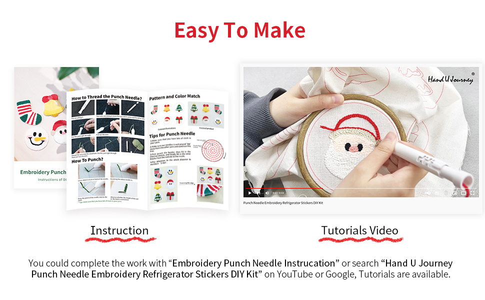 Christmas Embroidery Punch Needle Kit
