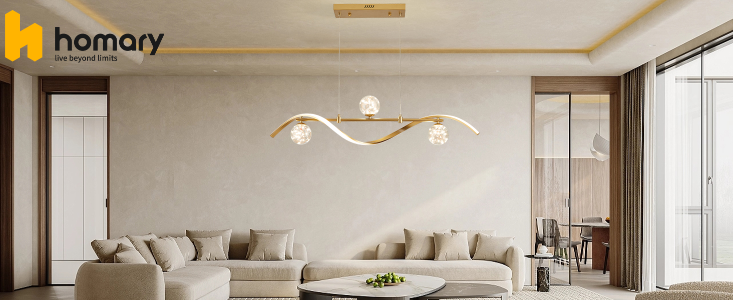 4-Light Kitchen Island Lighting Hanging for Farmhouse Linear Chandeliers