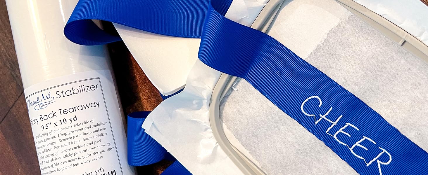 Sticky Back Tearaway Stabilizer Roll 9.5"x10yd