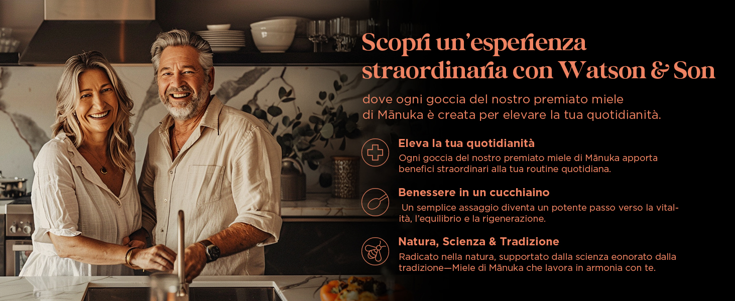 Diapositiva di presentazione di marketing a tema scuro con sezioni di testo evidenziate e punti elenco informativi in tipografia arancione