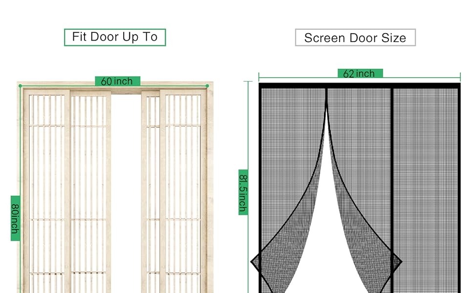 Fiberglass Screen Door, Self Sealing Door Screen