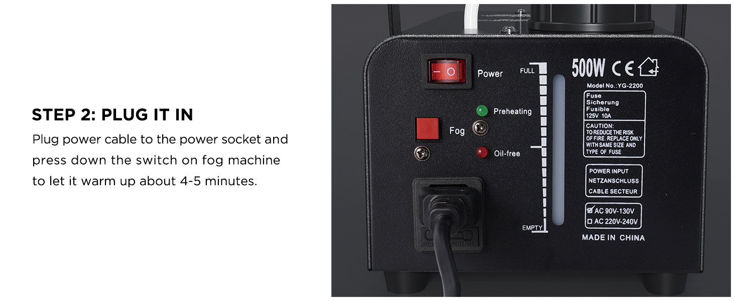 Sunolga Halloween Fog Machine, 6 Stage LED Lights with 12